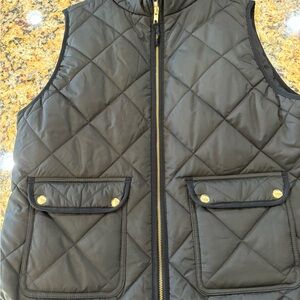 J.Crew Black insulated vest size L